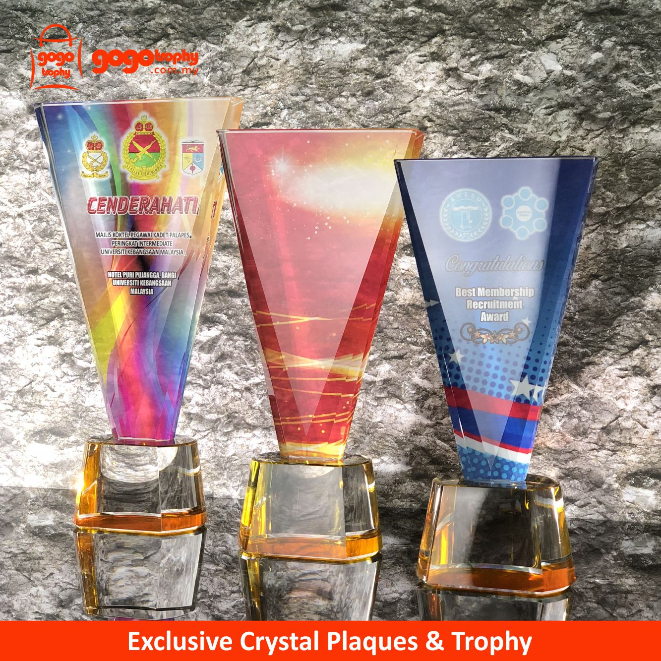 8312 Exclusive Crystal Trophy (A/B/C)